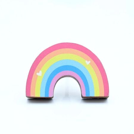 Handmade Acacia Wood Rainbow Kids Furniture Knob